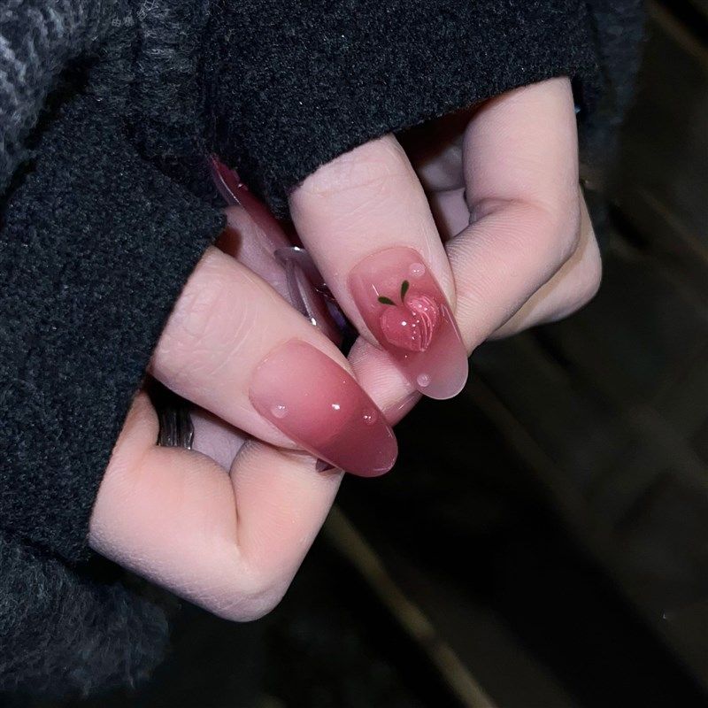 杨梅桃桃2025年新款网红美甲手作纯手工穿戴甲高级感短款显白定制,彩妆/香水/美妆工具,穿戴甲/甲片,淘宝优惠券,粉丝福利购,淘宝优惠卷