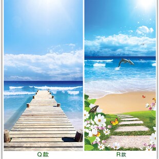 玄关过道墙贴画3立体壁画自粘防水壁纸客厅墙纸贴纸林荫小道定制