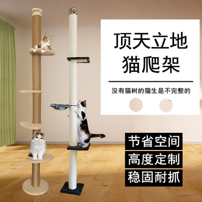 通天柱猫爬架豪华多层猫架猫跳台家具剑麻猫树太空舱顶天立地免打