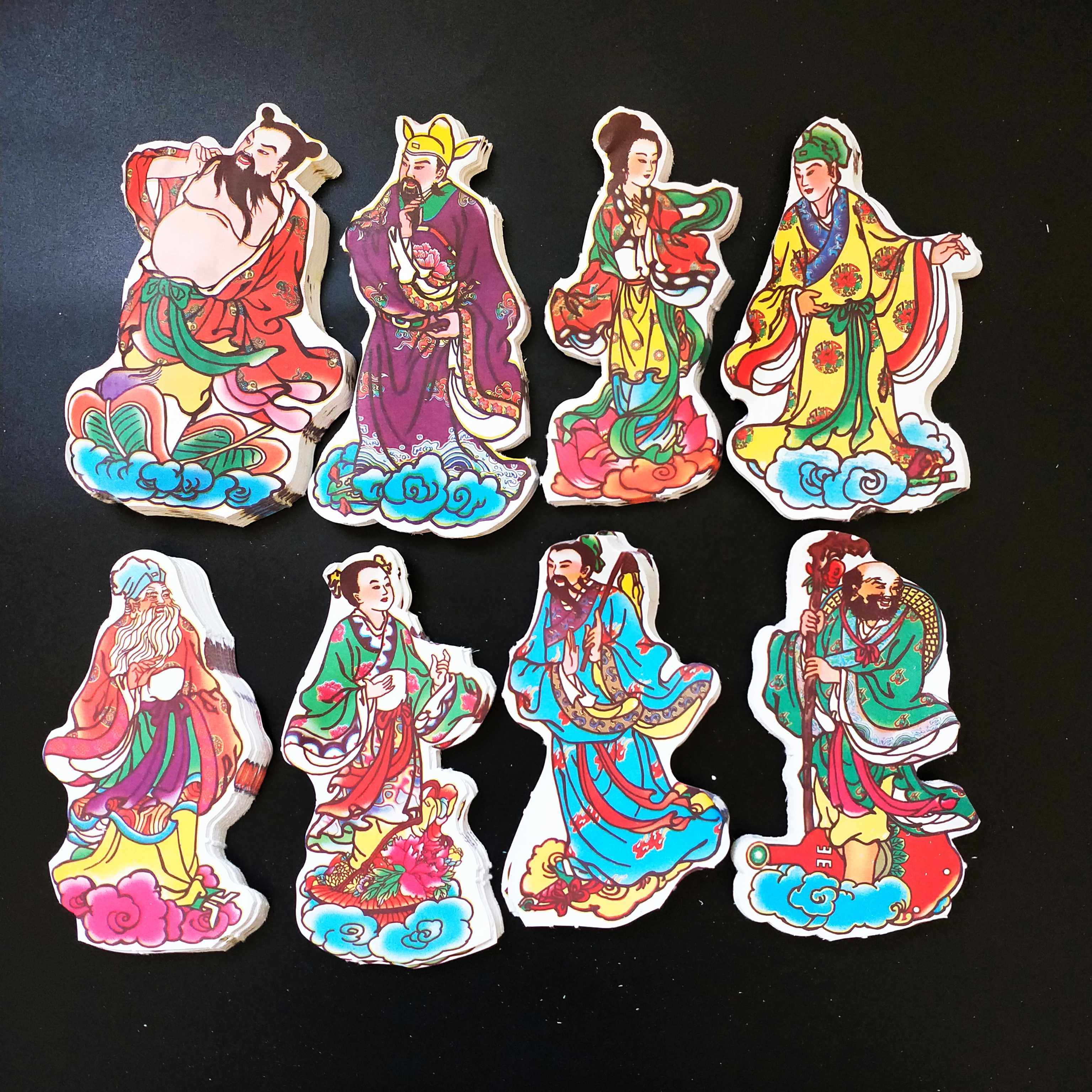 潮汕拜神用品 手工纸 剪纸 八仙人仔 纸扎品 装饰品 节Z庆拜佛老