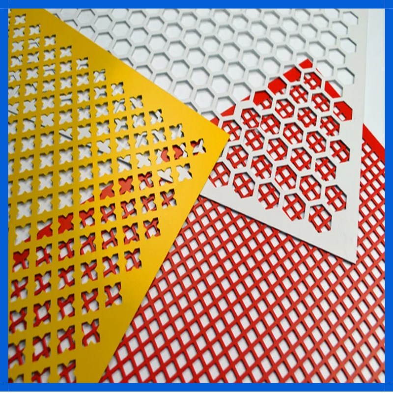 铝合金冲孔板网菱形外墙装饰洞洞板门GJ头幕墙吊顶不锈钢多孔过滤