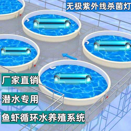 无极紫外线杀菌灯防水浸没式大功率水产养殖消毒全潜水处理无极灯
