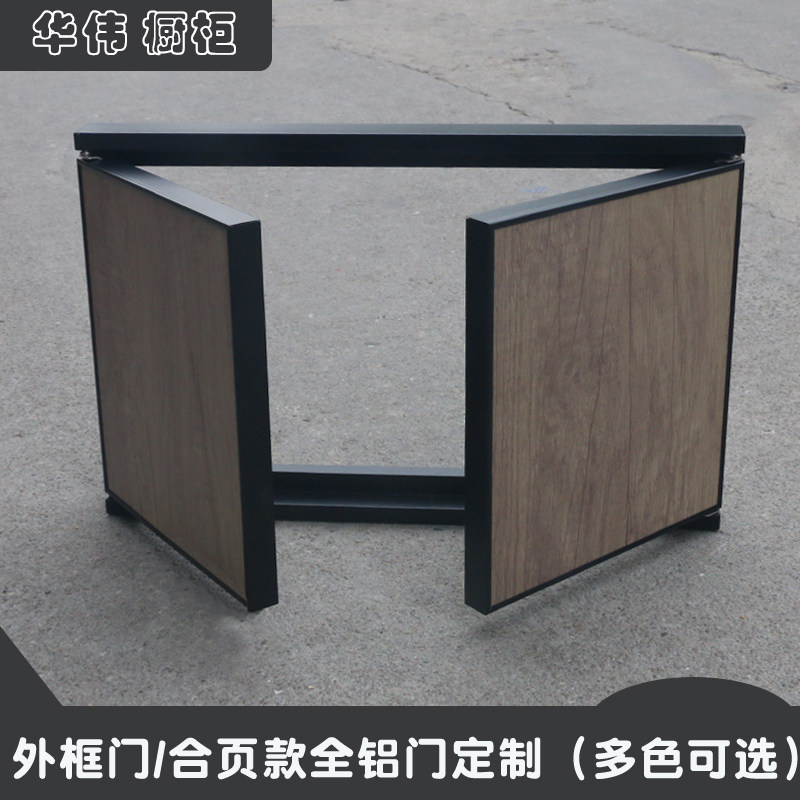 厨房全铝合金橱柜门板定制 晶钢门/鞋柜浴室柜门/瓷砖带框橱柜门图片