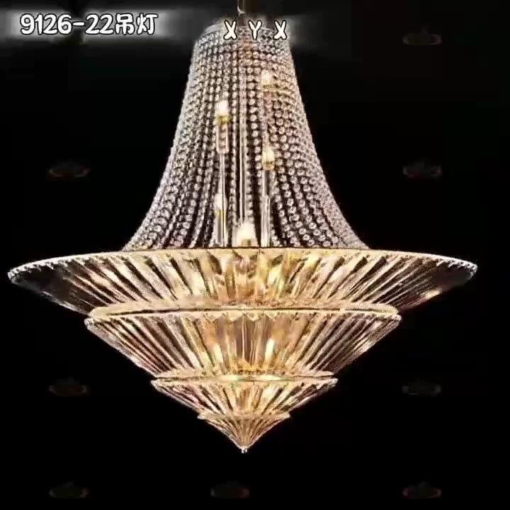 新款婚庆吊顶水晶灯 婚礼道具舞台装饰挂顶吊灯银色水晶珠链吊灯