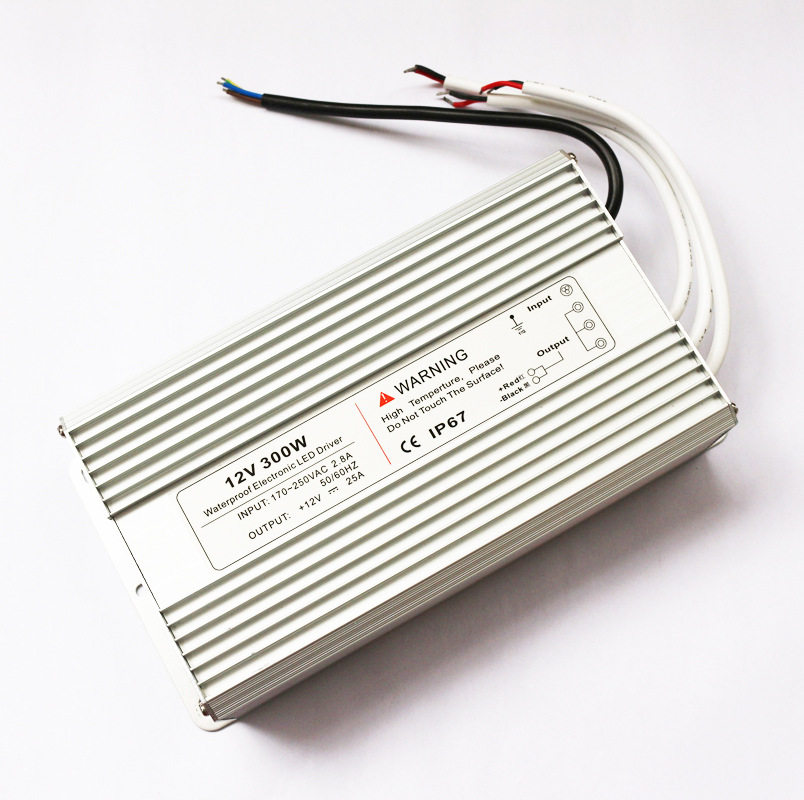 大功率300W12V25A防水开关电源水底灯路灯户外铝壳防雨防水电源