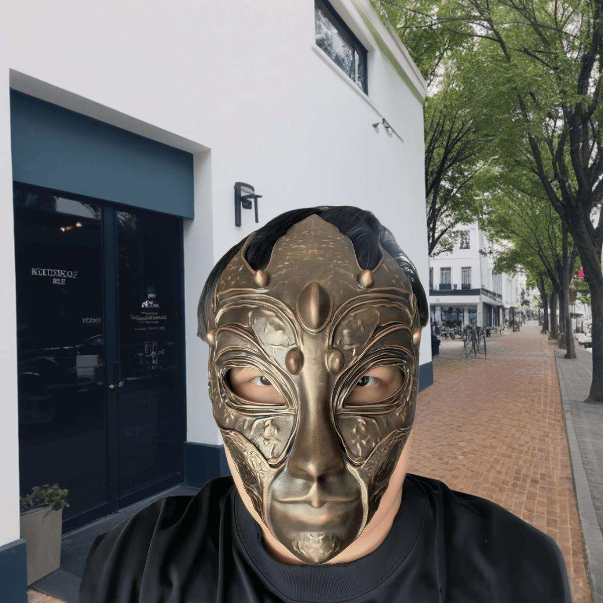 会法全脸老巫师面具万圣圣诞节面罩酒吧KTV装饰树脂摆件化妆舞会