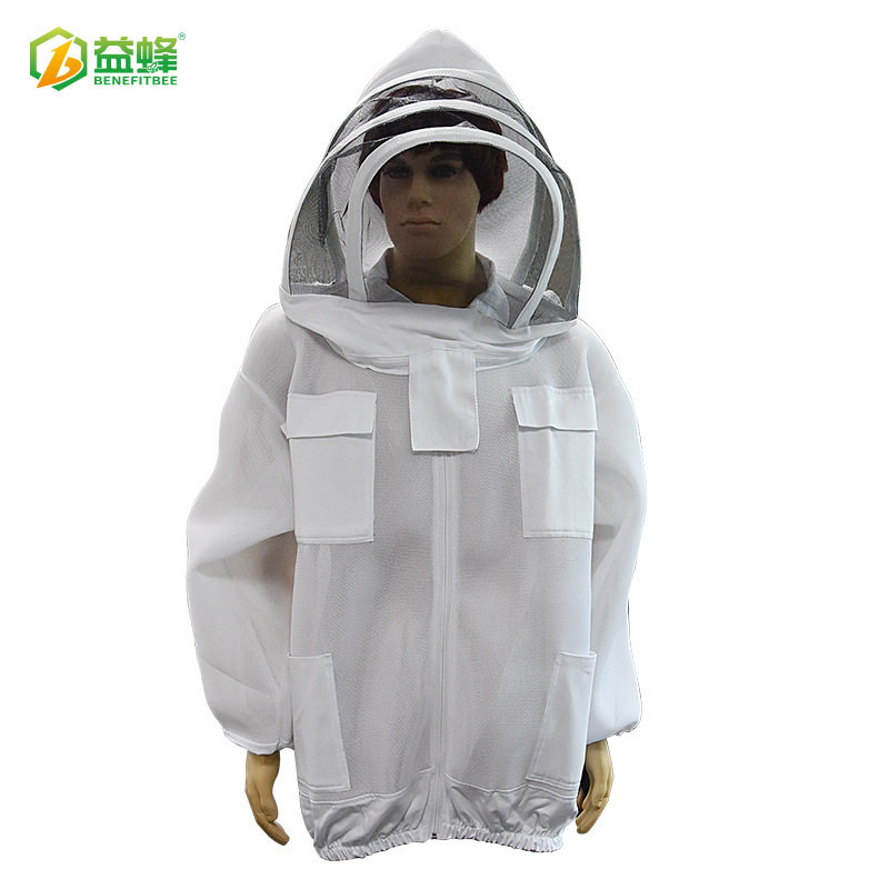白色太空帽三明治网半身防蜂服防蜂衣蜜蜂防护服支持订做批发