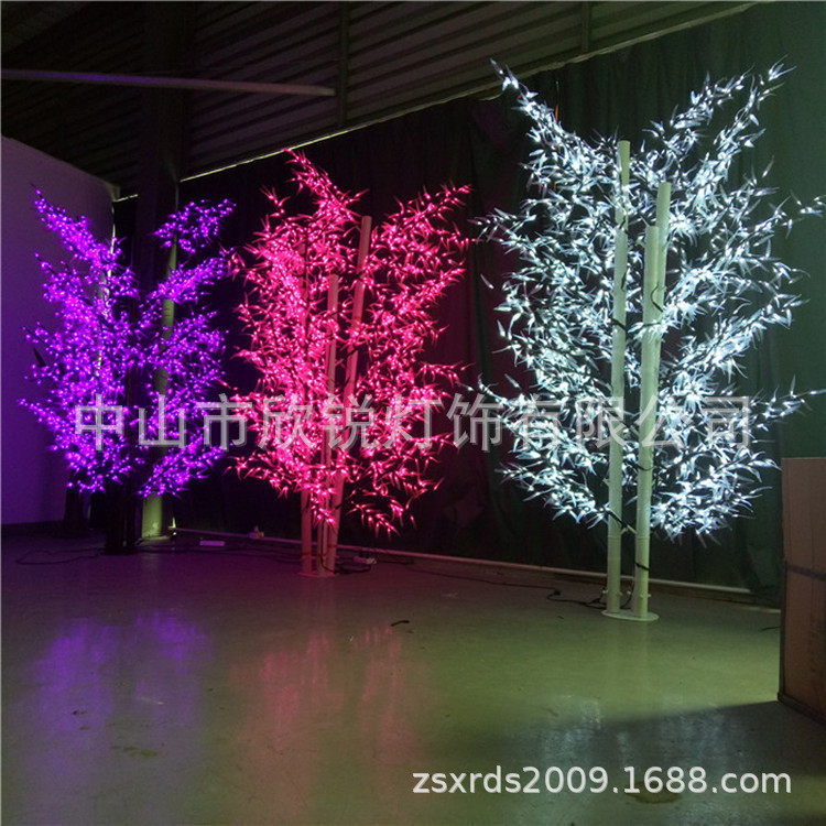 园林装饰发光竹子树灯仿真发光LED仿生竹子灯户外夜景亮化植物树