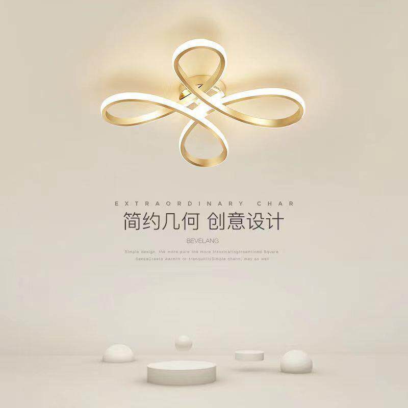 过道简约现代吸顶浪漫花形灯具led四叶草卧室灯餐厅吊灯商铺圈圈