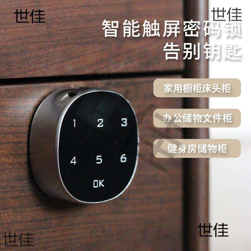 指纹电子密码锁信报箱文件档案柜健身衣柜子门抽屉转舌锁具