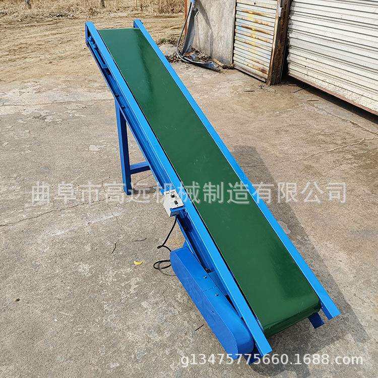 方管防滑PVC输送机 砂石料带式输送机 快递石粉可移动传送机
