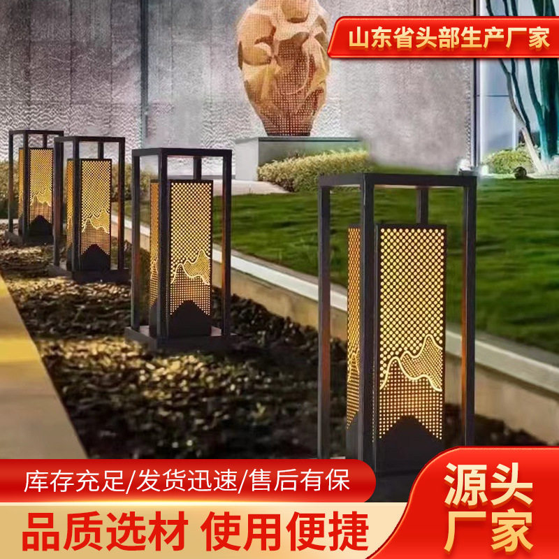 户外防水地灯新中式别墅庭院灯花园景观灯太阳能草坪灯led草地灯