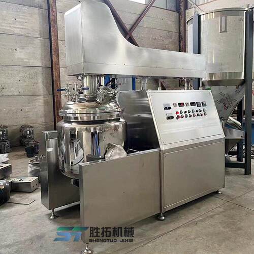 500L真空均拉质ST-500乳机组沙酱剪切乳化化妆液化压升降品乳化锅