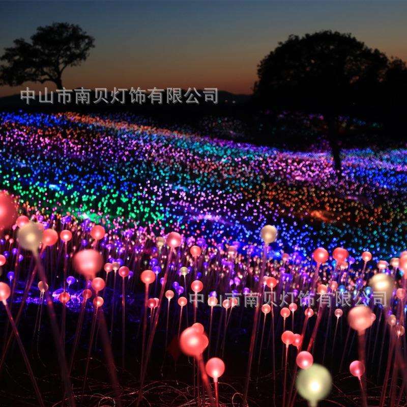 LED圆球芦苇灯发光亮化工程美陈布展灯蒲公英树灯户外防水插地灯