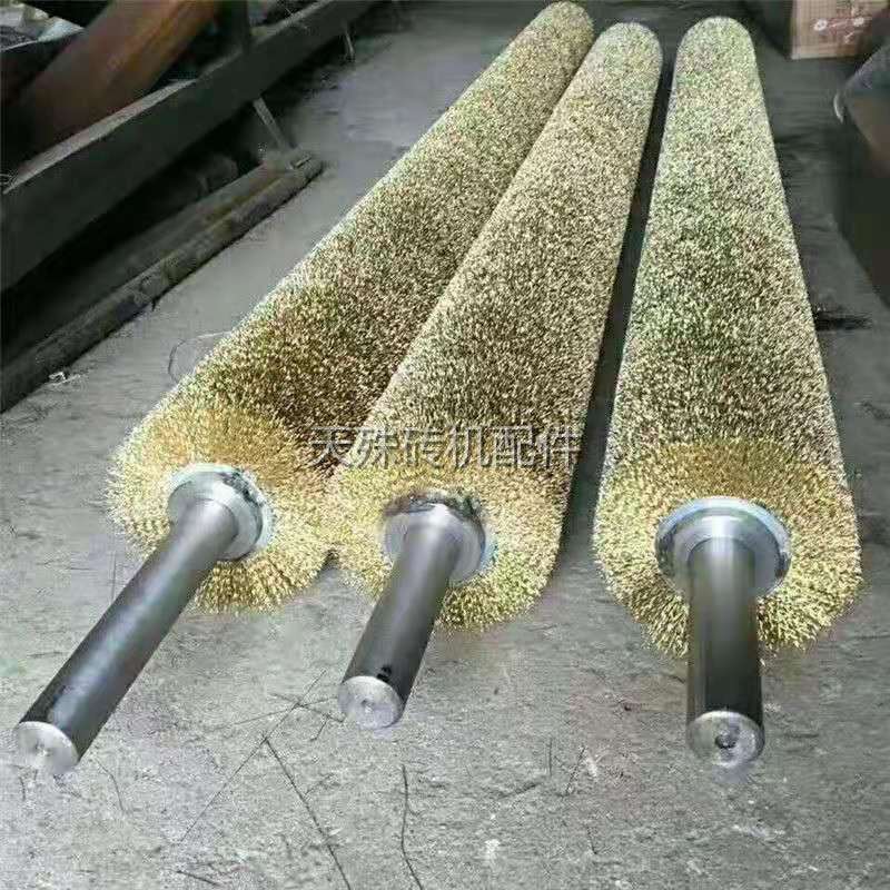 砖厂滚筒筛钢丝刷 筛土沙机耐磨钢丝辊刷 工业用打磨抛光毛刷辊