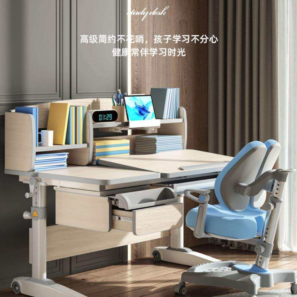 儿童书桌学习桌现代实木写字桌椅套装简约小学生课桌椅实用经典耐