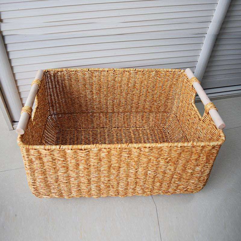 脏衣篮大容量家用收纳箱仿藤编无盖收纳筐卧室衣物整理箱