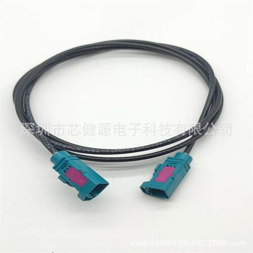 Rosenberger汽车射频连接器双FAKRA通用直母头Dacar302 RG174线