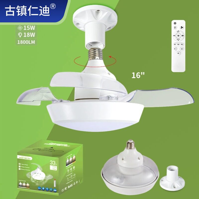 卧室餐厅吸顶隐形吊扇灯