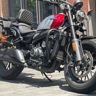 适用春风450clc改装件防摔保险杠护杠复古边包头盔包折叠靠背货架