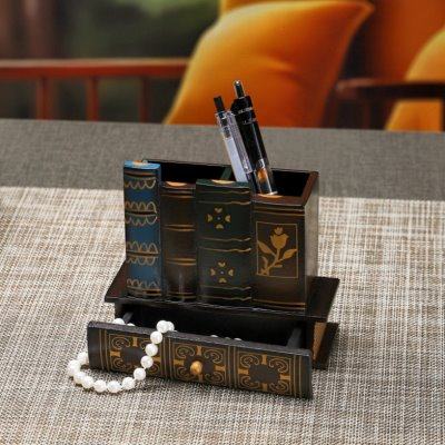 欧式复古假书笔筒摆件创意书房办公桌面笔盒摆设装饰品木质工艺品,家居饰品,其他工艺饰品,淘宝优惠券,粉丝福利购,淘宝优惠卷