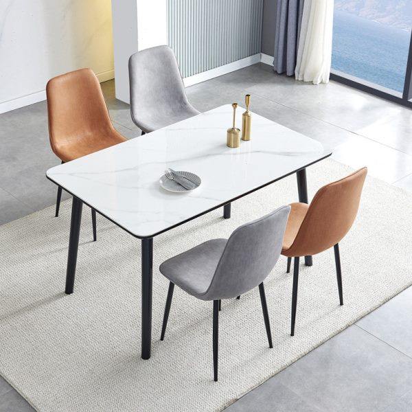 亮光岩板餐桌椅组合现代简约长方形家用小户型4/6人意式极简餐桌,住宅家具,岩板餐桌,淘宝优惠券,粉丝福利购,淘宝优惠卷