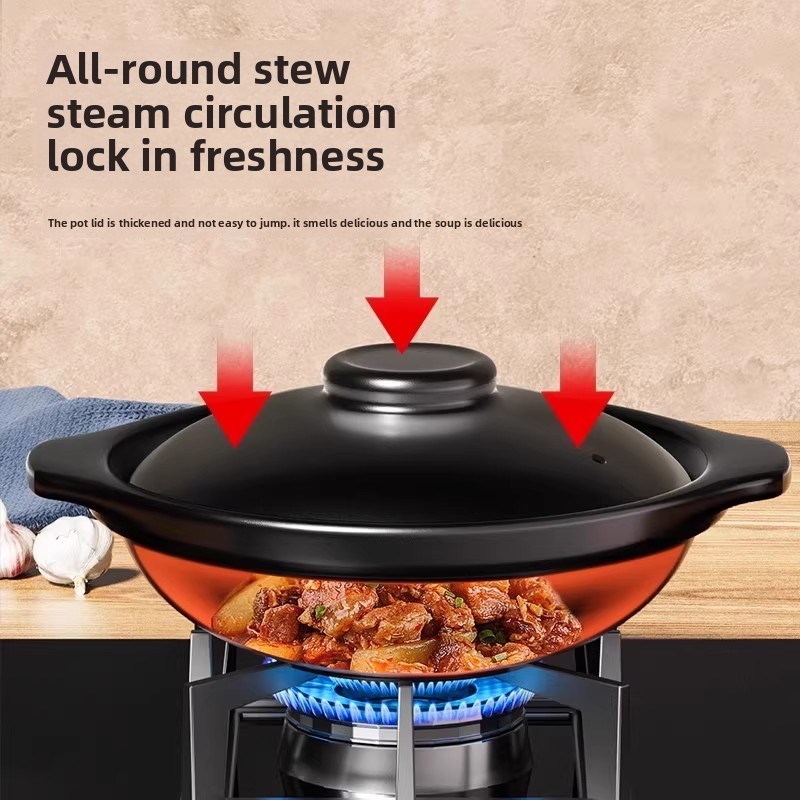 德国高档砂锅炖锅家用燃气耐高温干烧不裂泥锅P大米燃气灶专用汤