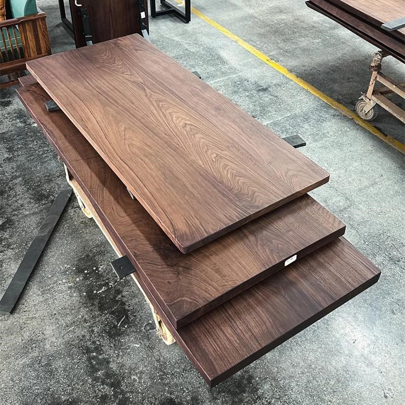 北美黑胡桃木板实木m大板餐桌面板岛台书桌转角桌面实木板桌板定