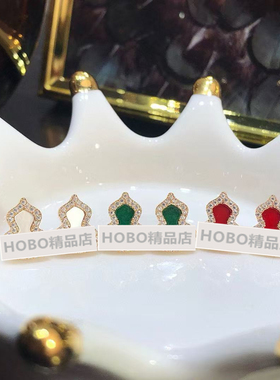 轻奢镀18K玫瑰金福禄本命年耳钉