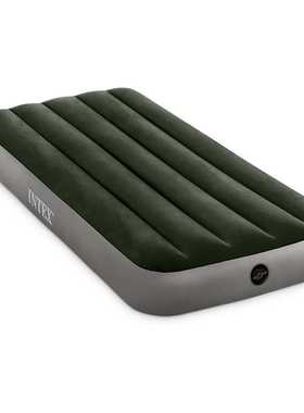 INTEX 64106 绿色单人植绒线拉空气床露营气垫床户外防潮垫气垫床
