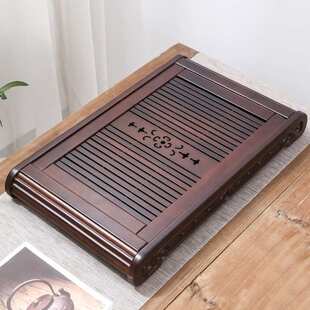 不锈钢实木茶盘干泡台高端家用轻奢中式抽屉式茶台茶桌