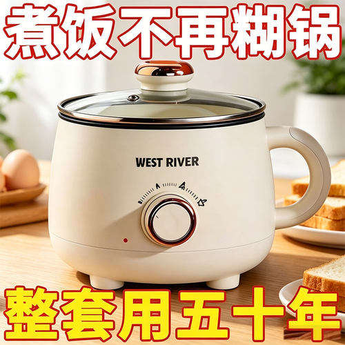 德国蒸煮一体小电电宿舍电锅家用电炒锅电饭煲多功能电热锅火锅