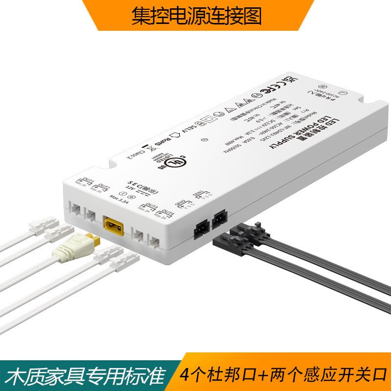 12V橱柜灯具驱动美规橱柜灯电源UL集控电源