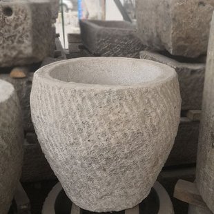 家用打年糕石对窝石盆打糍粑石槽花岗岩石臼大号老石臼庭院石缸臼