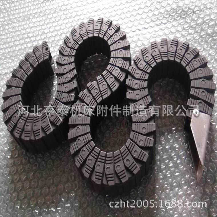 厂家供应S型塑料拖链 全封闭无尘拖链 两面旋转尼龙坦克链 型号齐