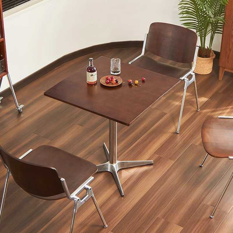 美式复古餐桌商用酒吧餐厅奶茶咖啡店桌子餐饮方桌海洋板桌椅组合