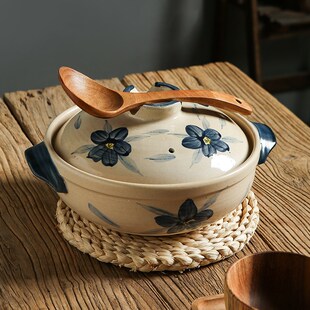 日式砂锅陶土沙锅耐高温复古汤锅煤气灶炖锅焖锅干锅煲仔饭专用锅