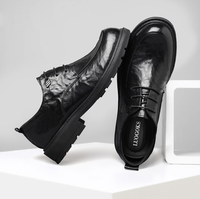 头层羊皮休闲皮鞋男士商务正装鞋软底软面真皮高档轻奢男鞋