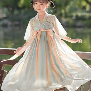 儿童汉服演出服小道童小酒馆胭脂妆国风古典舞蹈服公主连衣裙超仙