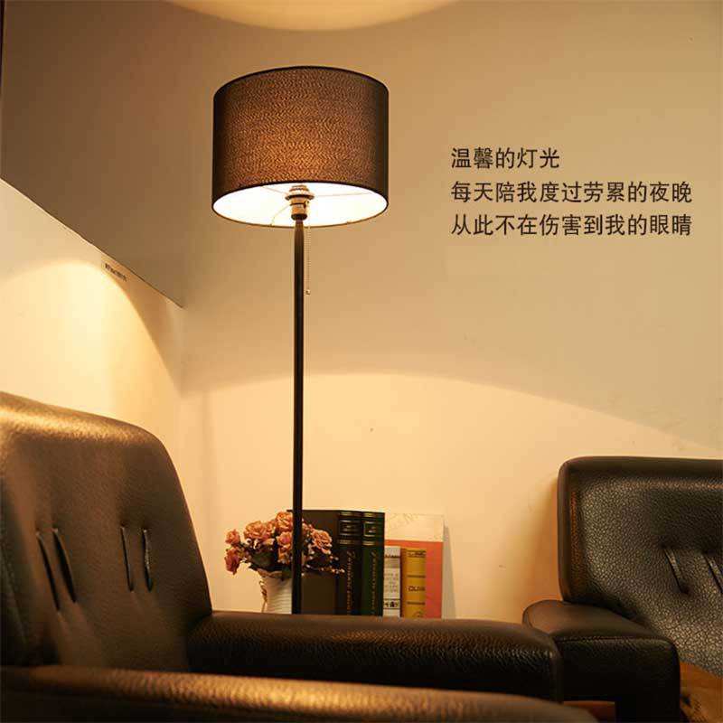 好莱仕落地灯卧室床头过道布艺装饰遥控LED调光地灯可家用可调光