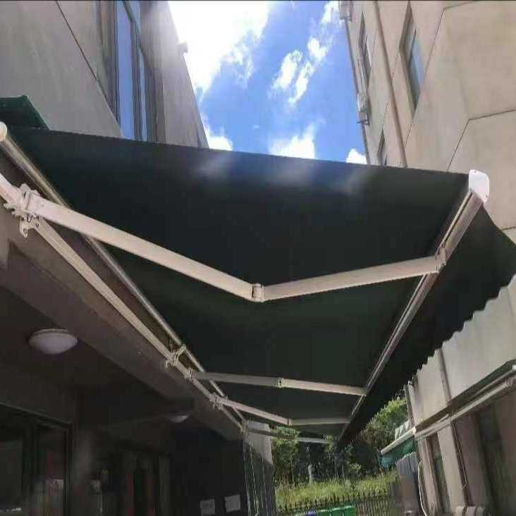 电动手摇抗风户外伸缩商用遮阳棚雨篷推拉活动曲臂配件折叠遮阳蓬