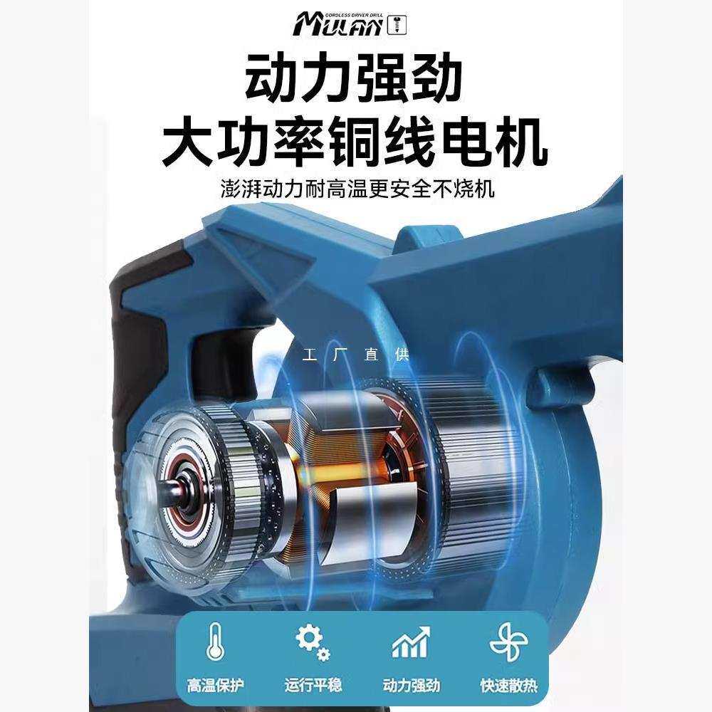 德国大功率锂电池鼓风机工业用小型充电吹风机电动吹吸两用除尘器