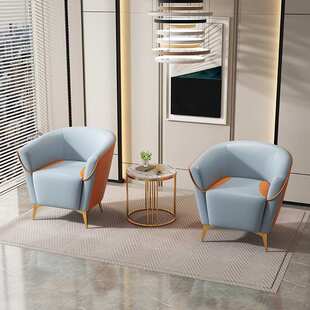 轻奢会客办公接待沙发简约洽谈咖啡阳台休息区甜品奶茶店桌椅组合