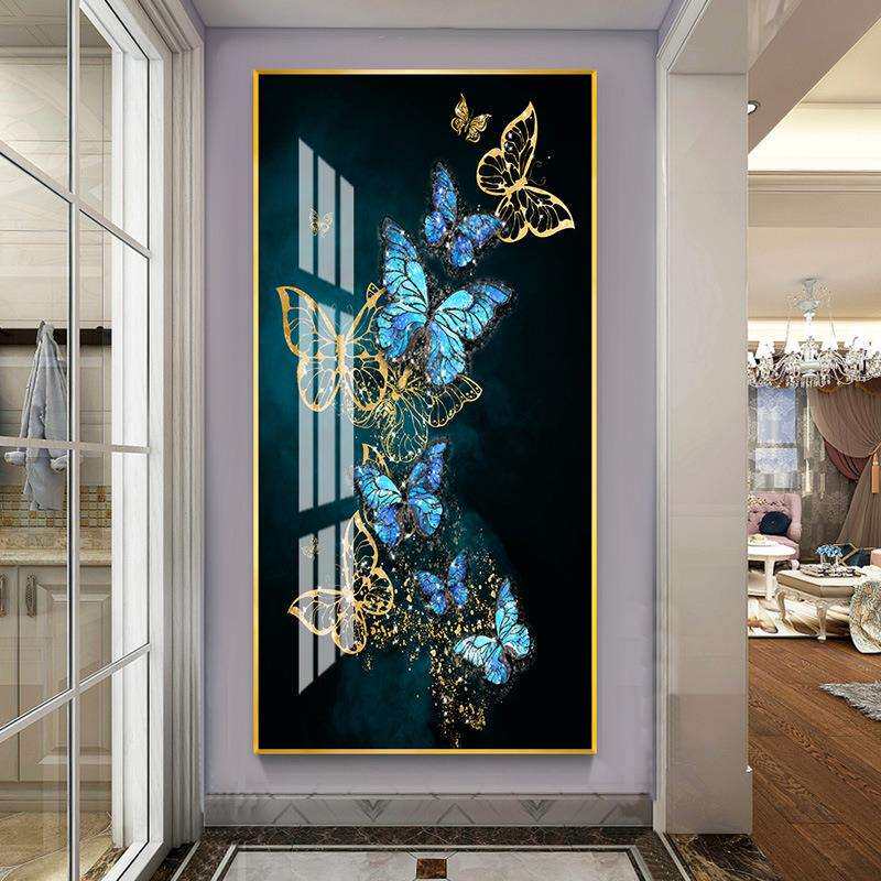 入户玄关装饰画过道走廊寓意好现代简约客厅新中式轻奢挂画