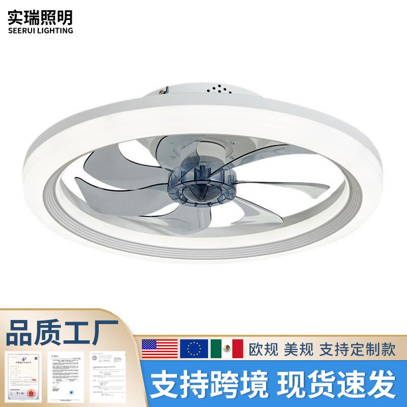 亚马逊款客厅LED风扇灯卧室智能遥控110V餐厅吊扇灯中山工厂