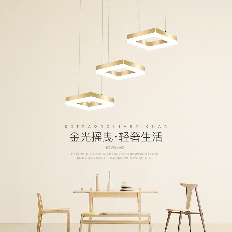 led餐厅灯饭厅吊灯三头现代简约吊灯吧台灯创意个性北欧楼梯灯具