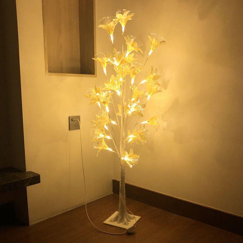 客厅卧室橱窗LED树灯节日庆典摆件北欧风格装饰灯布置插电红色花
