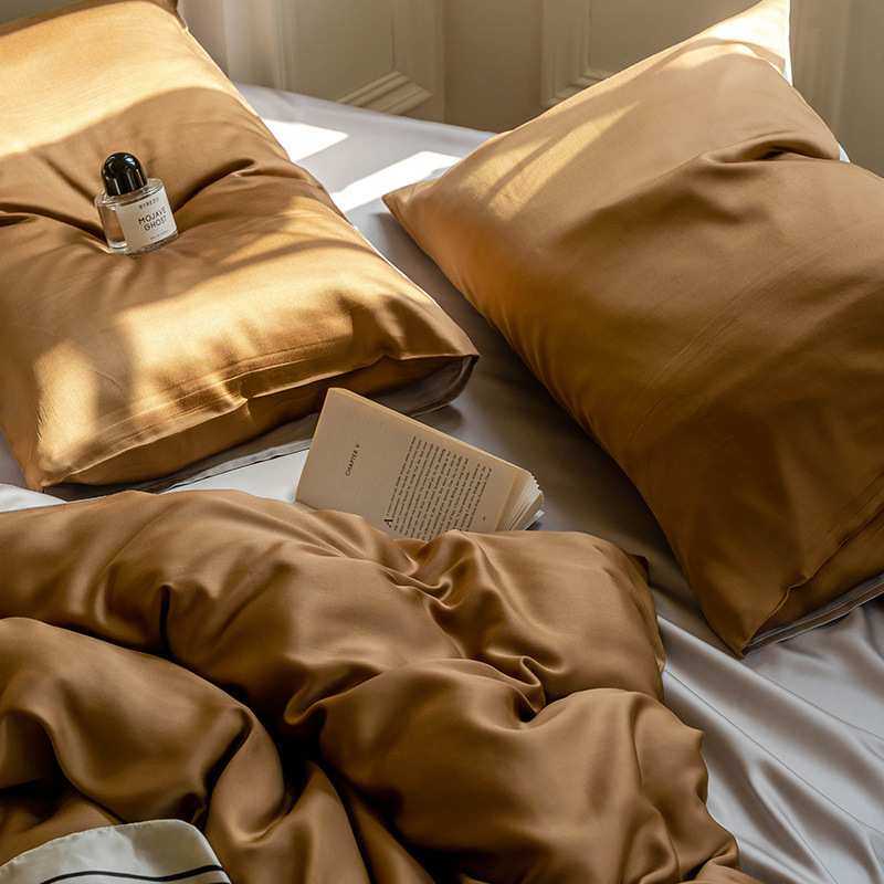 60支莱赛尔天丝四件套夏季裸睡冰丝凉感床单床笠款被套三件套床品