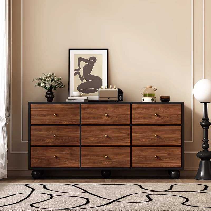 中古风斗柜五斗抽屉柜卧室置物柜实木床尾柜储物柜靠墙一体五斗橱,3C数码配件,USB灯,淘宝优惠券,粉丝福利购,淘宝优惠卷