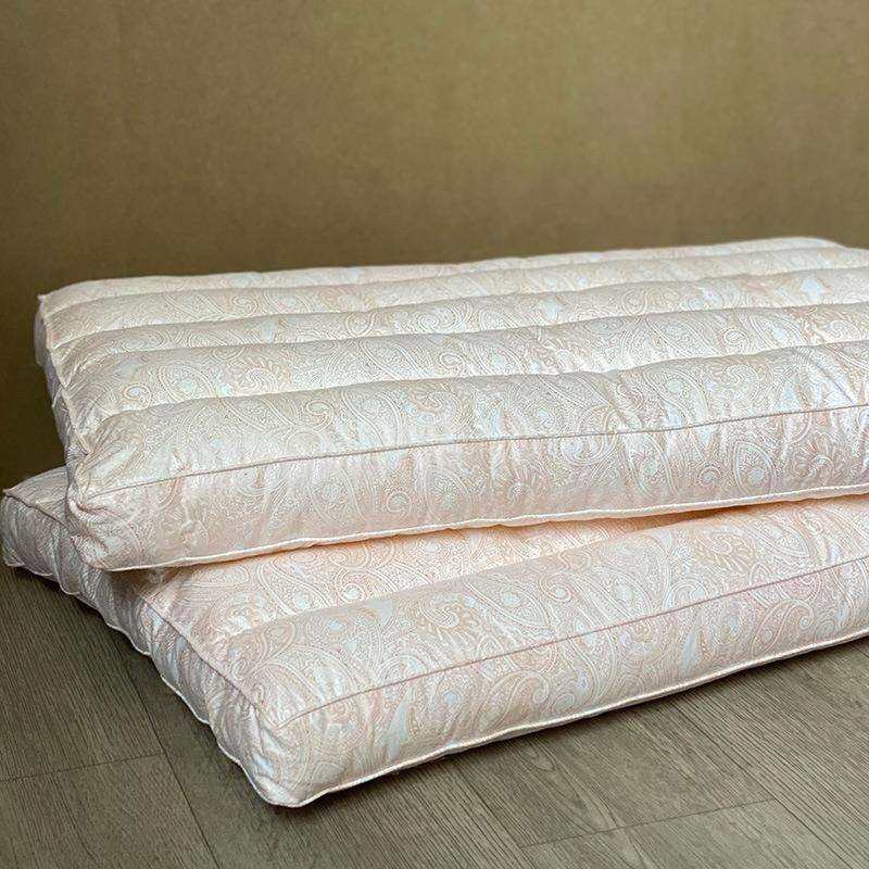 提花羽丝绒低枕护颈椎平枕家居成人枕芯单人双人枕头厂家供应